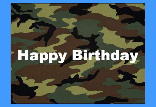 Camo Print Edible Icing Image - A4 - Click Image to Close